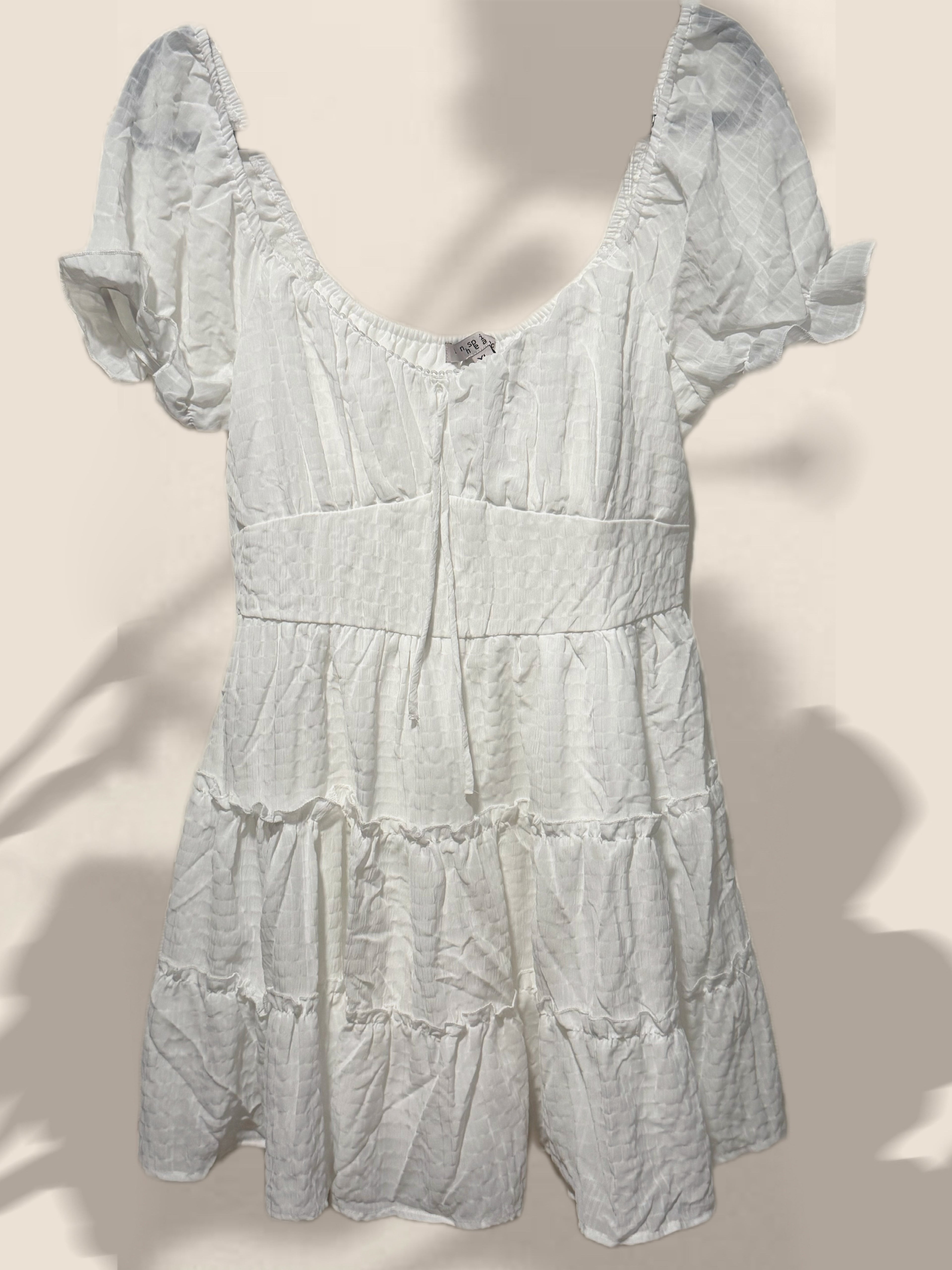 Floral Puff Sleeve Summer Dress – Flowy Square Neck Mini Dress