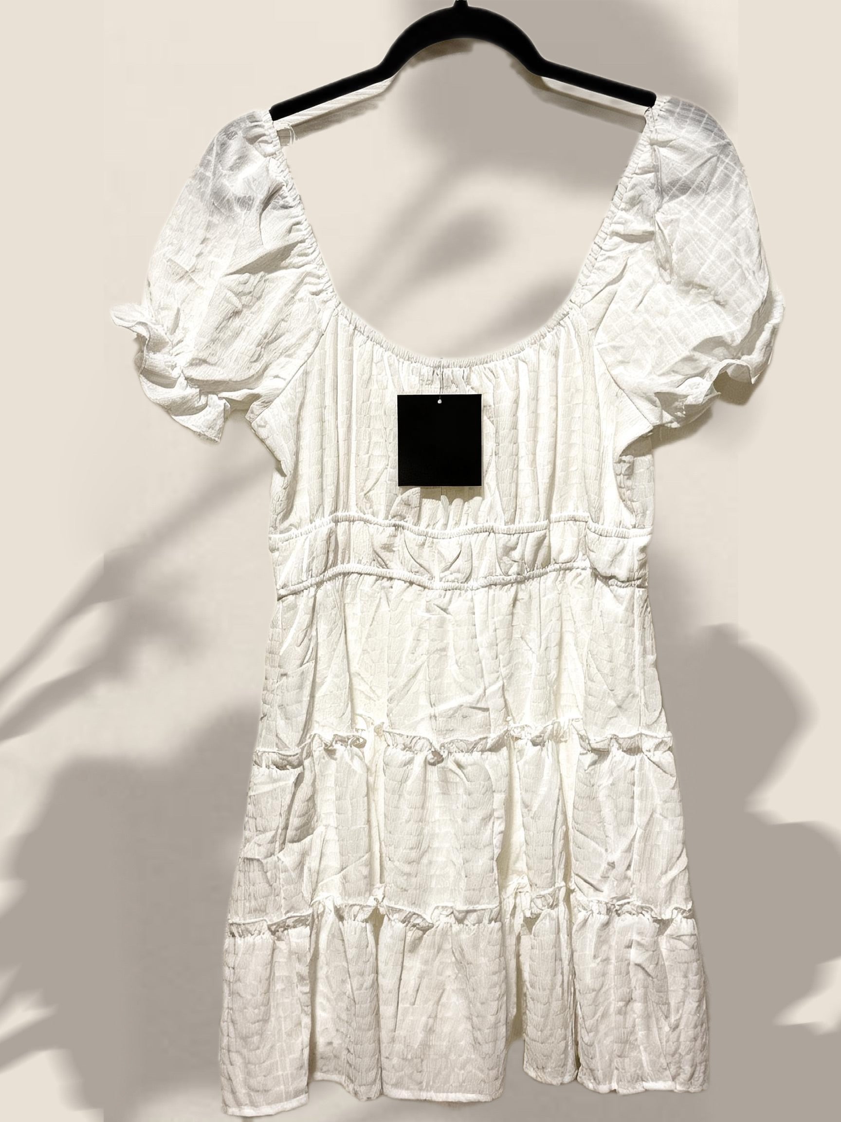 Floral Puff Sleeve Summer Dress – Flowy Square Neck Mini Dress