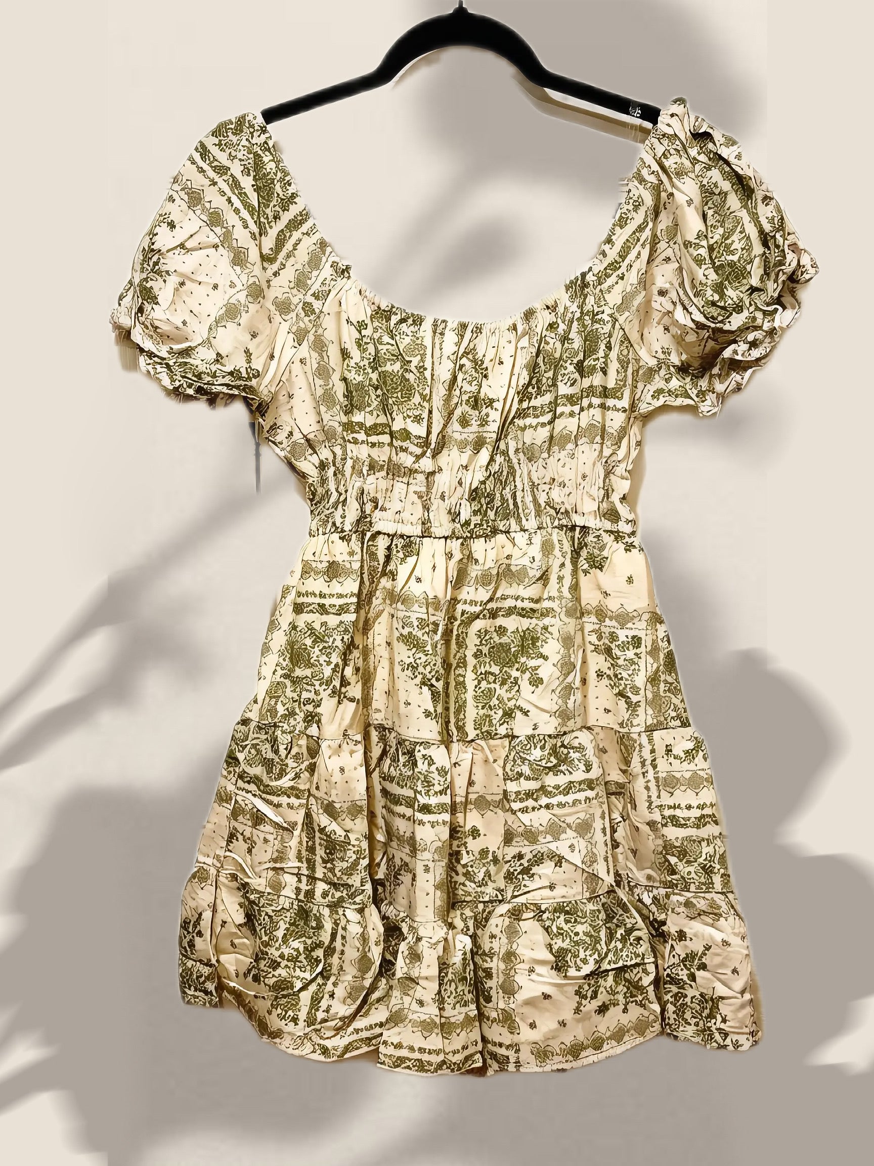 Floral Puff Sleeve Summer Dress – Flowy Square Neck Mini Dress