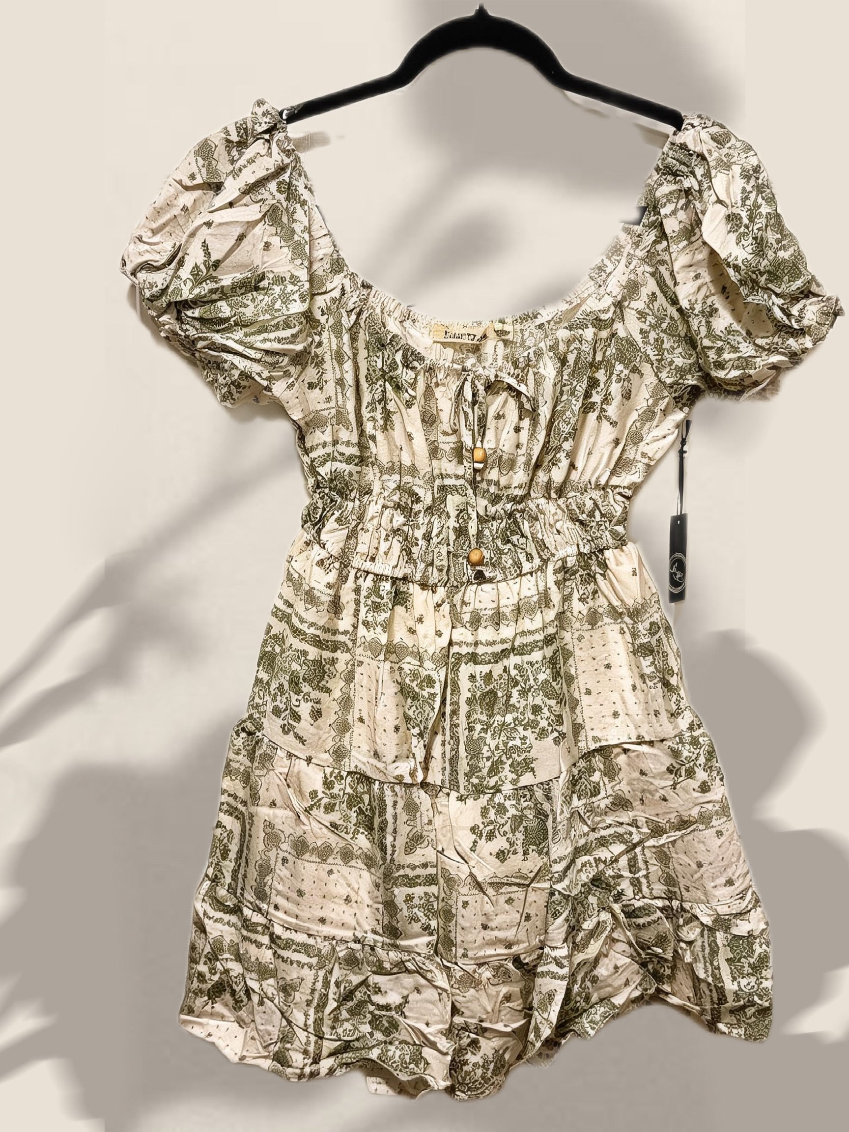 Floral Puff Sleeve Summer Dress – Flowy Square Neck Mini Dress