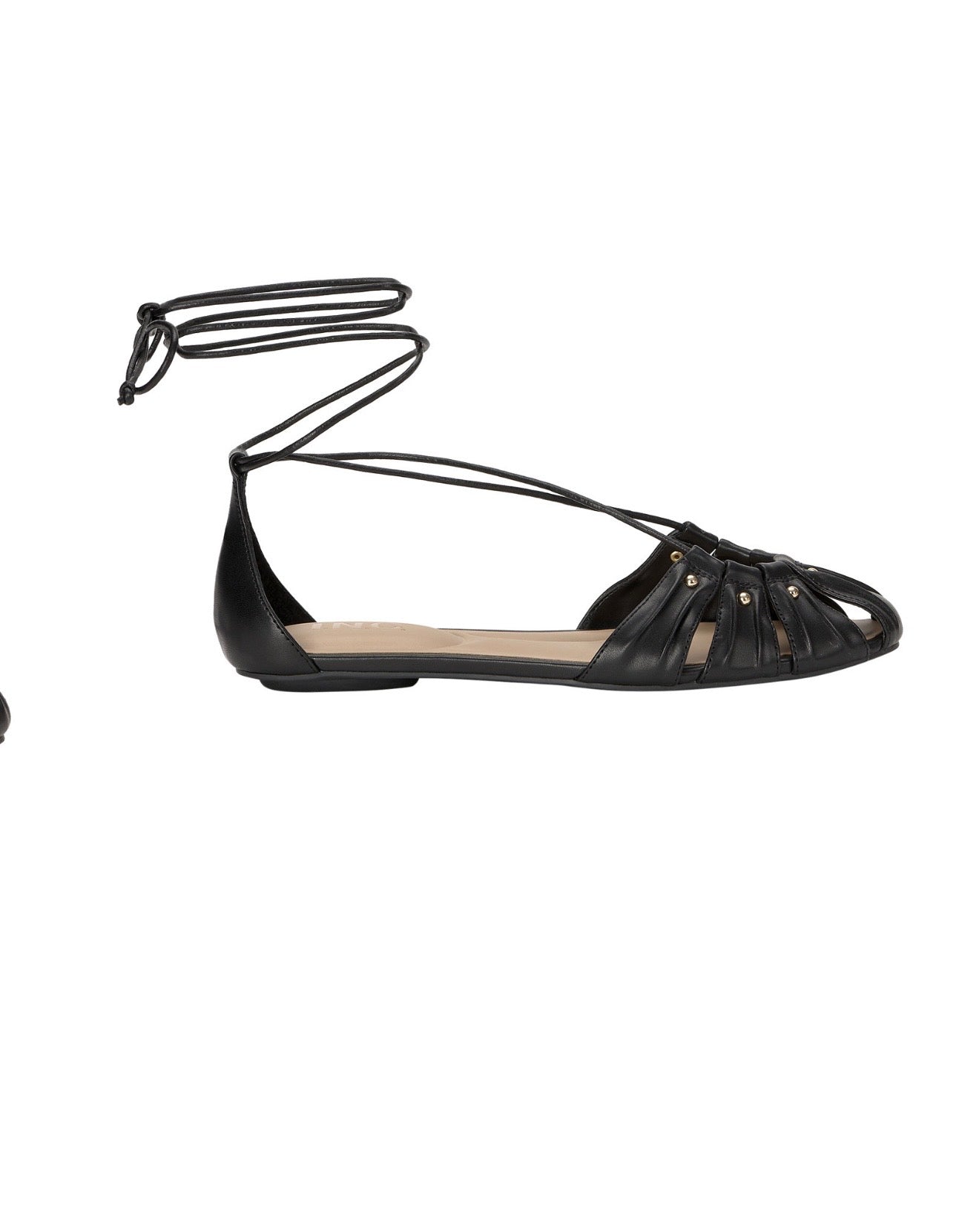 INC Black Studded Lace Up