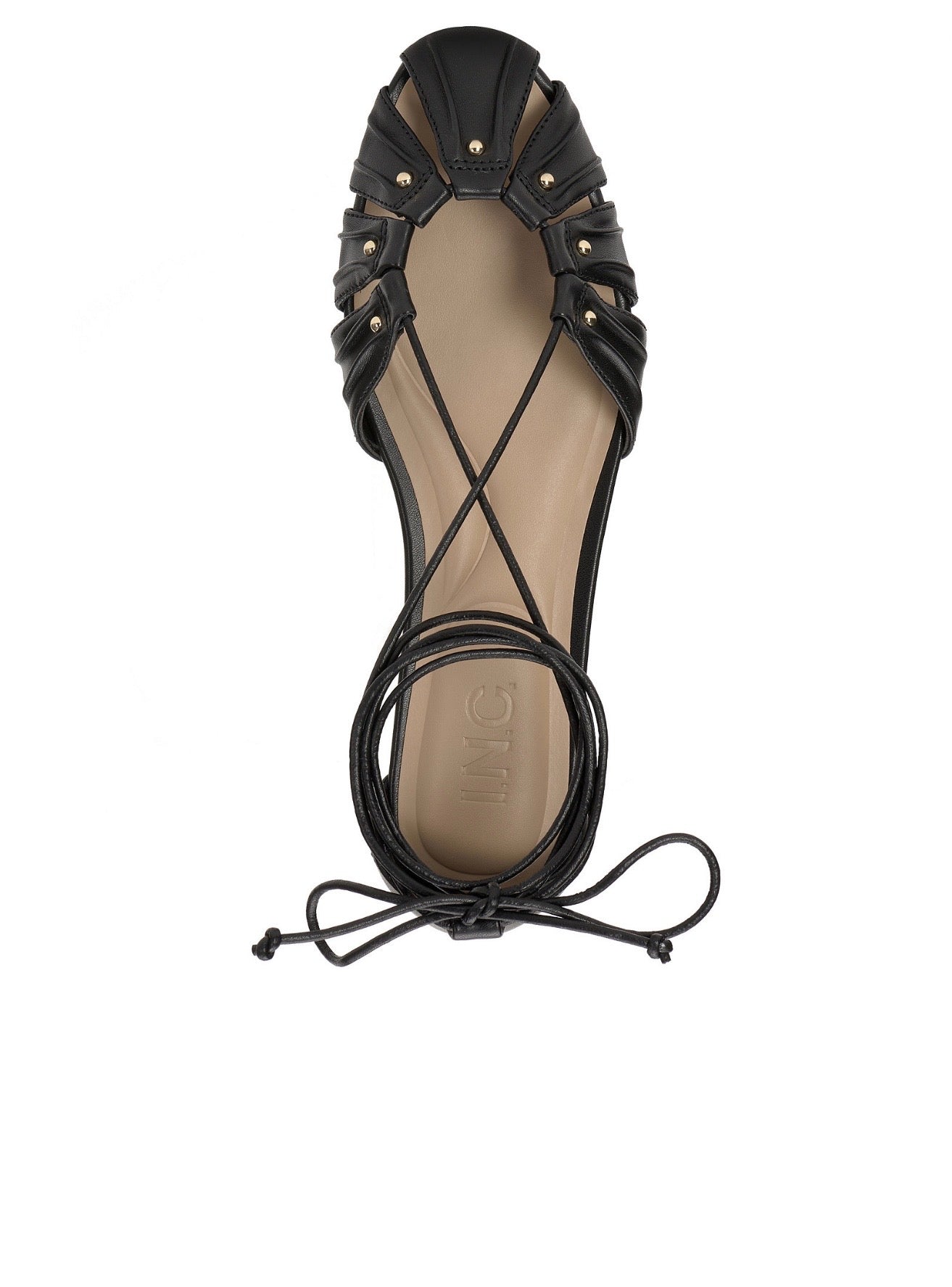 INC Black Studded Lace Up